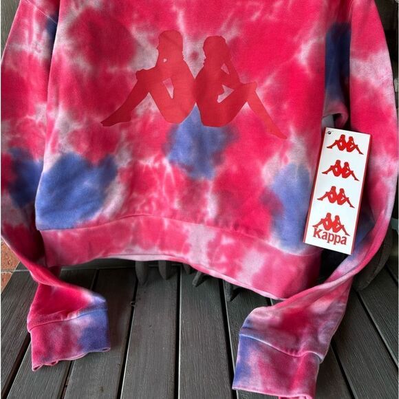 KAPPA Active Tie Dye Barbie Galz Cropped Sweatshirt Sm NWT - Picture 1 of 13